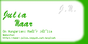 julia maar business card